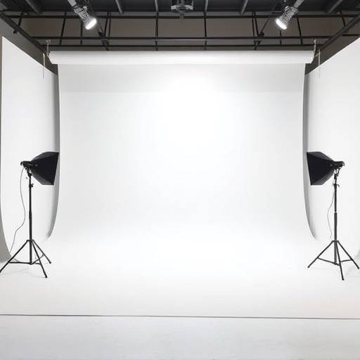 Photo studio with a large cyclorama wall